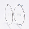 Tarnish Resistant 304 Stainless Steel Big Hoop Earrings EJEW-F105-06P-2