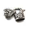 304 Stainless Steel Fold Over Clasps STAS-R140-10AS-02-1