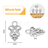 14Pcs Alloy Snap Lock Clasps Findings FIND-FH0008-37P-2
