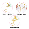   13Pcs 13 Color Iron Purse Frame Handle Keychain KEYC-PH0001-76G-5