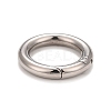 Non-Tarnish 304 Stainless Steel Spring Gate Rings X-STAS-M296-01P-D-2