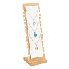 Detachable Wood Slant Back Necklace Display Stands NDIS-WH0009-16C-1
