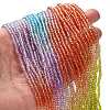 Transparent Painted Glass Beads Strands DGLA-A034-T1mm-A12-2