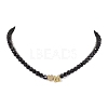 Brass with Glass Beaded Necklaces NJEW-JN04703-2