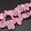 Electroplated Natural Quartz Crystal Beads Strands G-A142-03B-1