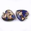 Assembled Bronzite and Lapis Lazuli Pendants G-T111-04A-3