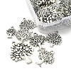 50Pcs 5 Styles Tree Tibetan Style Alloy Pendants TIBEP-YW0001-48-2