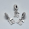 Antique Silver Plated 925 Sterling Silver European Dangle Charms STER-L060-33A-AS-1
