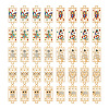 40Pcs 10 Styles Alloy Rhinestone Connector Charms FIND-TA0002-01-3