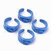 Spray Painted Alloy Cuff Rings RJEW-T011-34D-RS-1