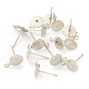Brass Stud Earring Findings KK-K225-02B-P-1