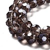 Electroplate Transparent Glass Beads Strands EGLA-A035-T10mm-A13-3
