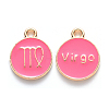Alloy Enamel Pendants X-ENAM-S124-01B-03B-1