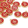 Golden Plated Alloy Enamel Charms X-ENAM-S118-03S-4