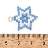 Glass Seed Beads Pendants PALLOY-MZ01457-01-3