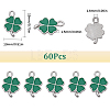 60Pcs Rack Plating Alloy Enamel Pendants ENAM-SC0004-68-2