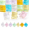 14Pcs 7 Colors Transparent Acrylic Pendants TACR-TA0001-78-1