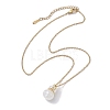 304 Stainless Steel and Acrylic Imitation Shell Pendant Necklaces NJEW-JN04706-4