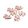 Rose Gold Plated Alloy Letter Pendants LS-X-PALLOY-J718-01RG-W-2