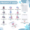 20Pcs 10 Styles Resin Hippo Figurines Ornaments DJEW-GA0001-94-2