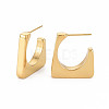 304 Stainless Steel Square-shape Stud Earrings EJEW-N016-027LG-4