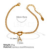 304 Stainless Steel Micro Pave Clear Cubic Zirconia Charm Bracelets WG4D47F-02-1