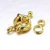 Brass Spring Ring Clasps KK-L082C-01G-2