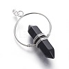 Natural Obsidian Big Double Terminated Pointed Pendants G-G771-A02-2