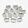 Non-Tarnish 201 Stainless Steel Sew on Prong Settings STAS-T032-03-20x30mm-1