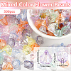 500Pcs Transparent Acrylic Bead Caps TACR-SP0001-06-2