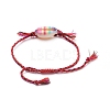 Printed Cowrie Shell Beads Braided Beads Bracelets BJEW-JB05058-3