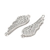 Brass Micro Pave Clear Cubic Zirconia Connector Charms KK-E068-VB062-3