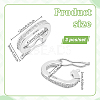3Pcs 925 Sterling Silver Twister Clasps STER-NB0001-10P-2