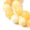 Natural Yellow Jade Beads Strands G-Q462-8mm-36-4