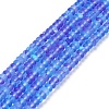 Frosted Transparent Glass Beads Strands FGLA-M002-01E-1