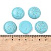 Craft Findings Dyed Synthetic Turquoise Gemstone Flat Back Dome Cabochons TURQ-S266-20mm-01-2