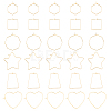 SUPERFINDINGS 36Pcs 6 Style Brass Hoop Earring Findings KK-FH0005-44-1