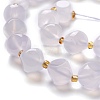 Natural White Chalcedony Beads Strand G-M367-39A-3