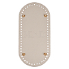 PU Leather Oval Long Bottom for Knitting Bag FIND-WH0032-01C-1