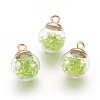 Transparent Glass Bottle Pendants LS-GLAA-L018-10-1