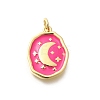 Rack Plating Brass Enamel Pendants KK-L225-029G-02-1