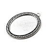 Tibetan Style Zinc Alloy Pendant Cabochon Settings TIBEP-M004-06AS-RS-2