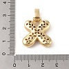 Brass Micro Pave Cubic Zirconia Pendants ZIRC-P121-01G-X-3
