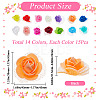 CRASPIRE 210Pcs 14 Colors 3D Foam Rose Ornament Accessories DIY-CP0008-68-2