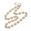 304 Stainless Steel Glass Link Chain Necklaces SA-CBA725A-25C-G-4