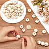 Wood European Beads WOOD-GF0002-24A-3