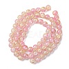 Spray Painted Crackle Glass Beads Strands CCG-Q002-12mm-03-4