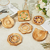 6Pcs 6 Styles Beech Wooden Jewelry Bracelet Finger Ring Diplay Holder Tray ODIS-BBC0001-03A-3