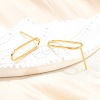 Brass Stud Earrings KK-T038-484B-3