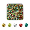 50G 5 Colors Christmas Theme Baking Paint Glass Seed Beads SEED-YW0002-62B-1